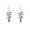 Aretes heliconia, joyeria en plata, pendientes elaborados con plata ecologica eden joyas