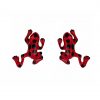 Aretes rana roja, joyeria en plata, pendientes elaborados con plata ecologica eden joyas