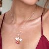 Collar orquidea grande, cadena en plata, joyas elaboradas con plata ecologica eden joyas