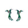 Aretes colibri amor, joyeria en plata, pendientes elaborados con plata ecologica eden joyas