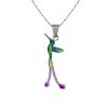 Collar colibri, cadena en plata, joyas elaboradas con plata ecologica eden joyas