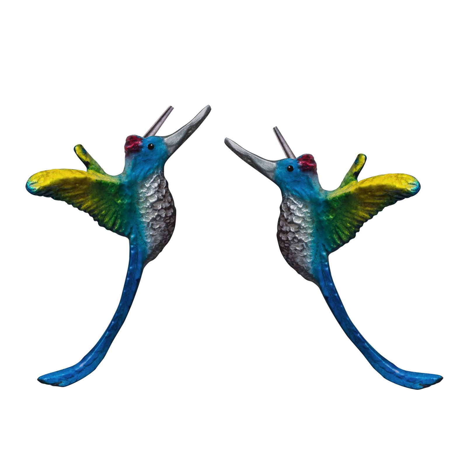 Aretes colibri copete rojo, joyeria en plata, pendientes elaborados con plata ecologica eden joyas