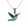 Collar colibri andes, cadena en plata, joyas elaboradas con plata ecologica eden joyas