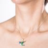 Collar colibri, cadena en plata, joyas elaboradas con plata ecologica eden joyas