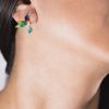 Aretes colibri rubi, joyeria en plata, pendientes elaborados con plata ecologica eden joyas
