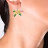 Aretes colibri, cadena en plata, joyas elaboradas con plata ecologica eden joyas