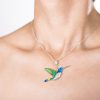 Collar colibri andes, cadena en plata, joyas elaboradas con plata ecologica eden joyas