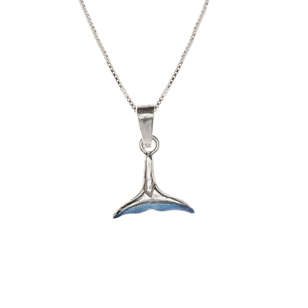 Collar cola ballena, cadena en plata, joyas elaboradas con plata ecologica eden joyas