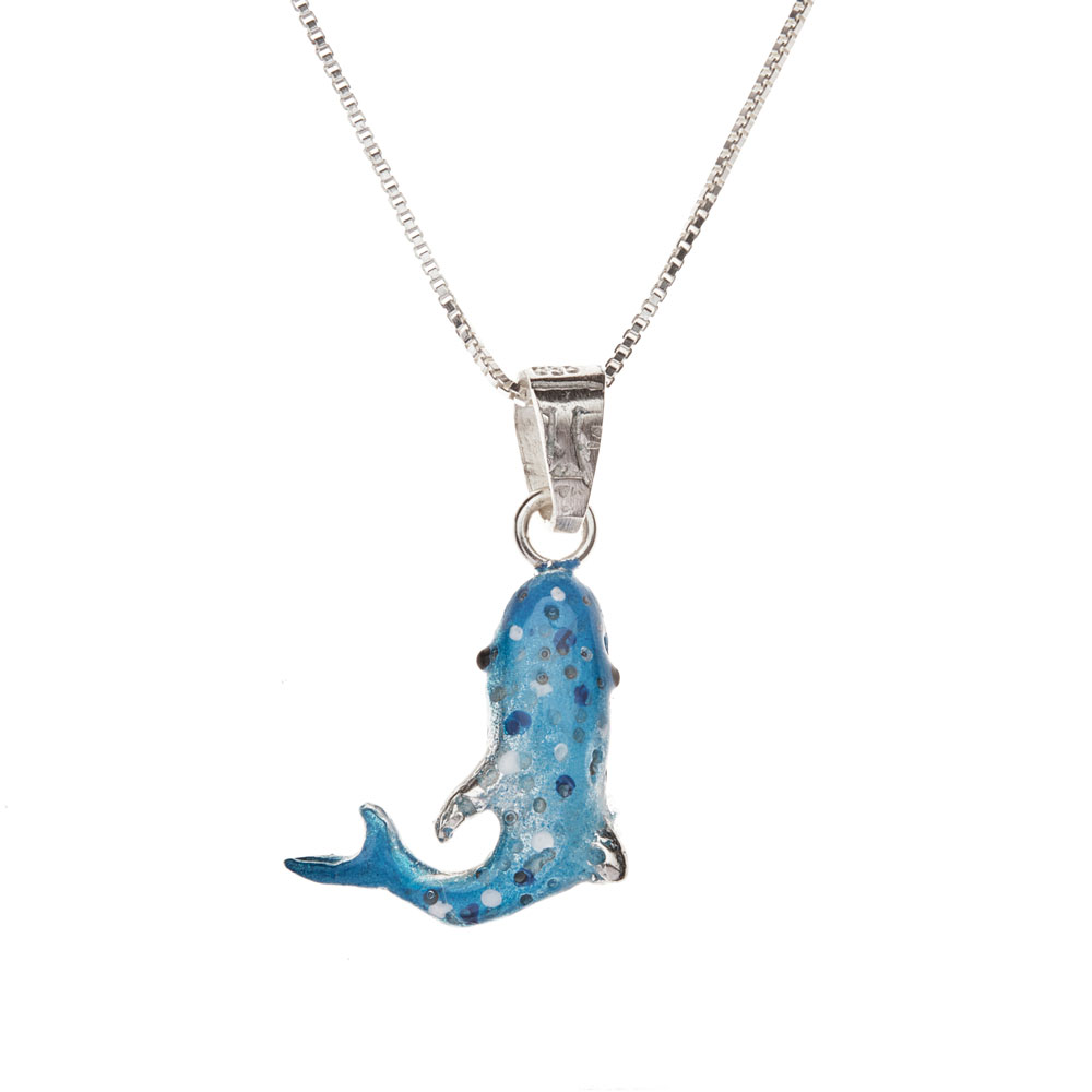 Collar Tiburon Ballena, cadena en plata, joyas elaboradas con plata ecologica eden joyas