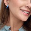Aretes delfin, joyeria en plata, pendientes elaborados con plata ecologica eden joyas