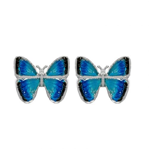 Aretes Mariposa Azul