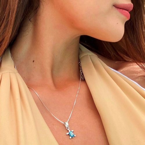 Collar Tortuga Mini Azul
