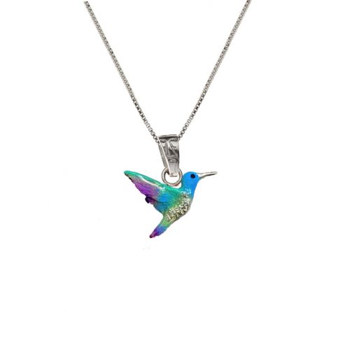 Collar Colibri, cadena en plata, joyas elaboradas con plata ecologica eden joyas